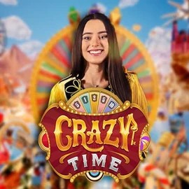 Crazy Time slot logo by Evolution at Panosta CasinoCrazy Time