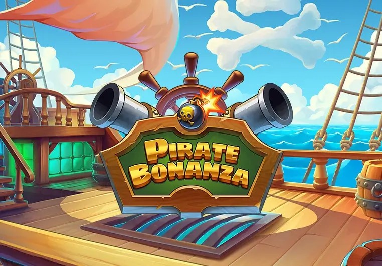 Pirate Bonanza Slot slot logo by Backseat Gaming at Panosta Casino