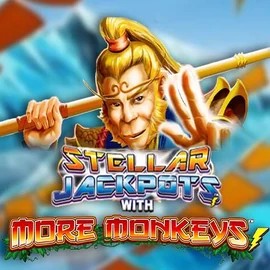 Stellar Jackpots with More Monkeys slot icon by Lightning Box Game, available at Panosta Casino